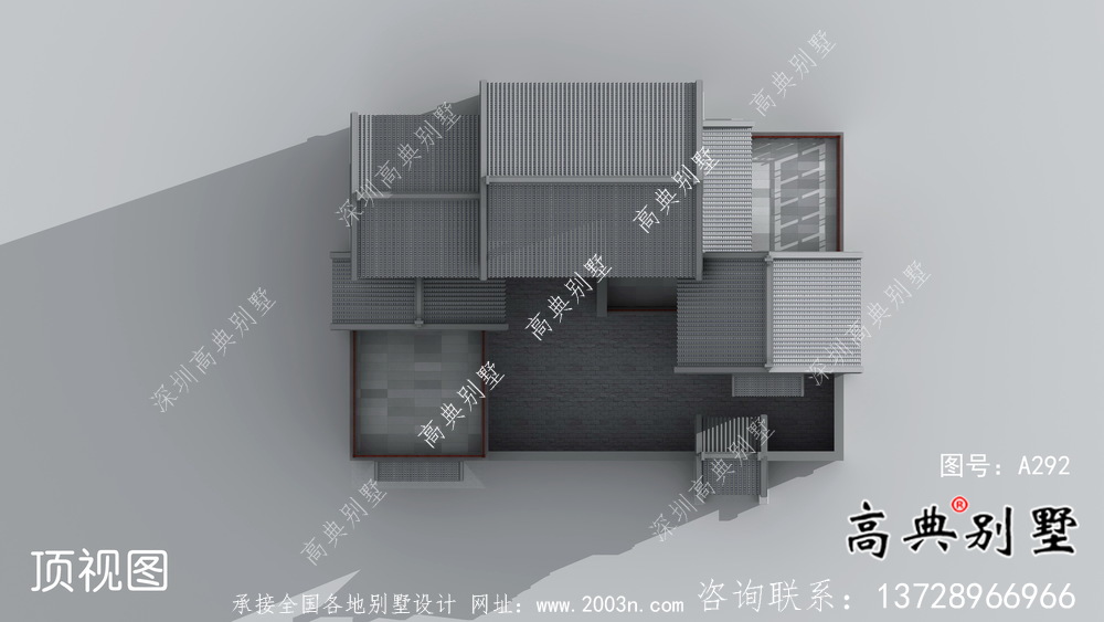 新中式三層庭院別墅設(shè)計(jì)圖紙及平面設(shè)計(jì)圖