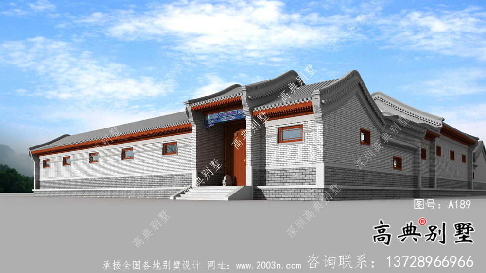 樸素四合院，院子別墅設計圖紙+效果圖