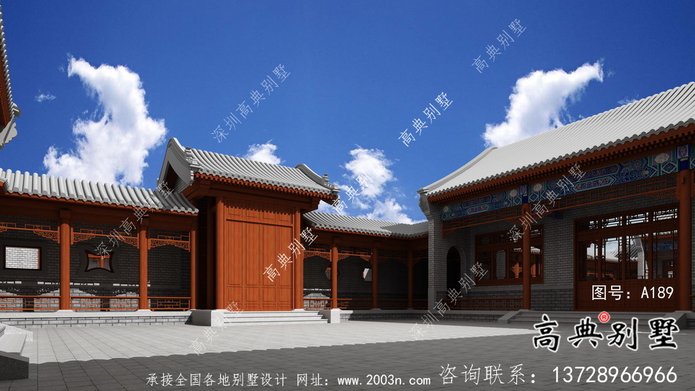 樸素四合院，院子別墅設計圖紙+效果圖