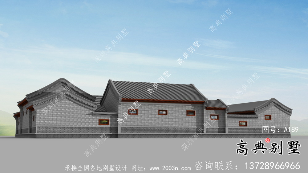 樸素四合院，院子別墅設計圖紙+效果圖