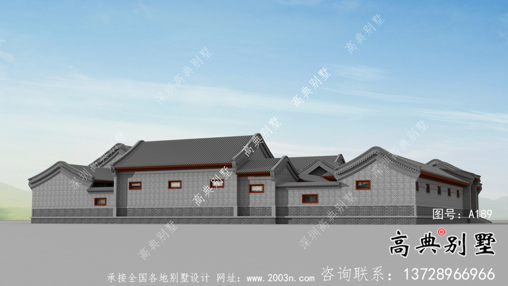 樸素四合院，院子別墅設計圖紙+效果圖