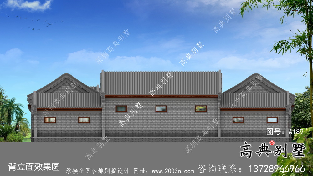 樸素四合院，院子別墅設計圖紙+效果圖