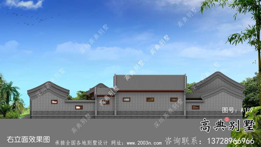 樸素四合院，院子別墅設計圖紙+效果圖