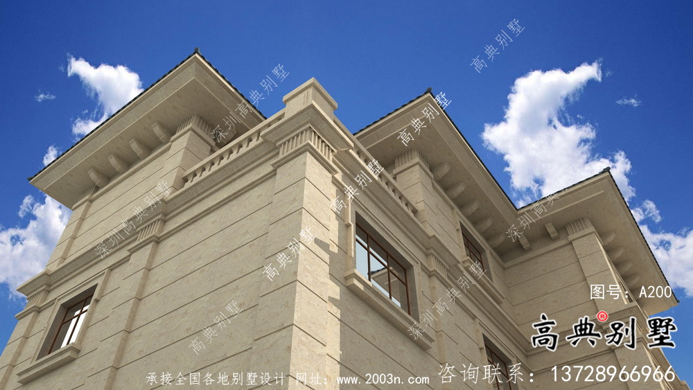歐式中小型簡潔別墅建筑施工圖+效果圖