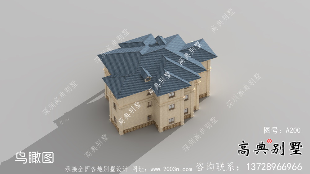歐式中小型簡潔別墅建筑施工圖+效果圖