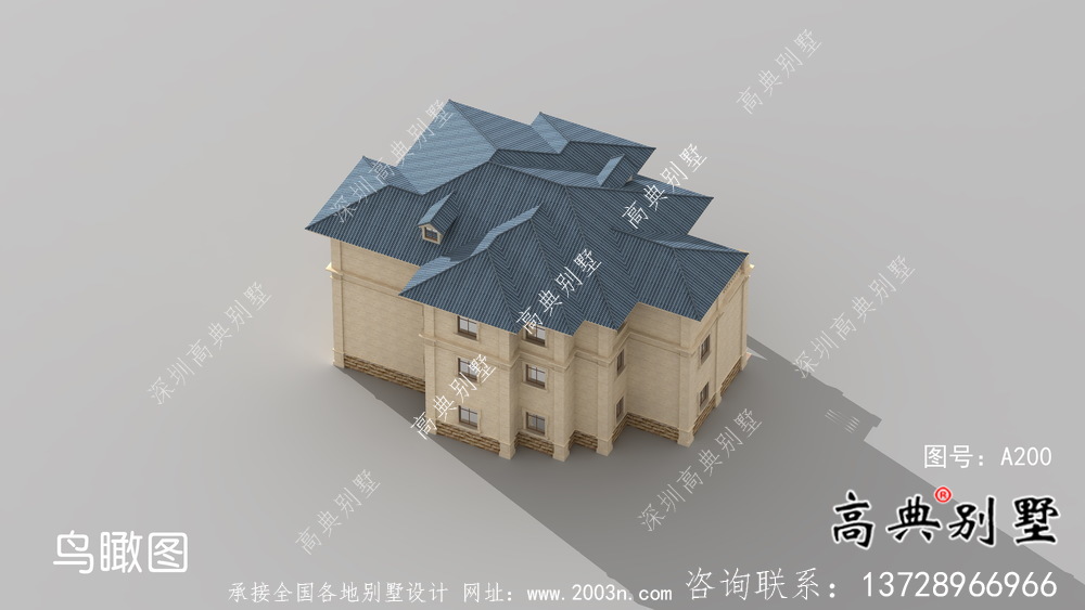 歐式中小型簡潔別墅建筑施工圖+效果圖