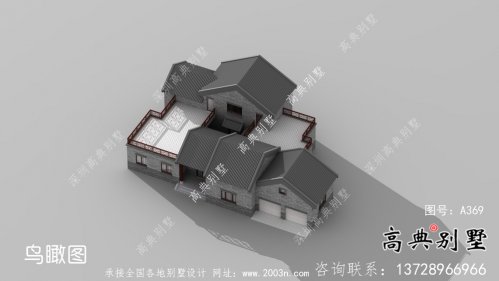 鄉(xiāng)村一層新中式別墅設計圖紙及平面設