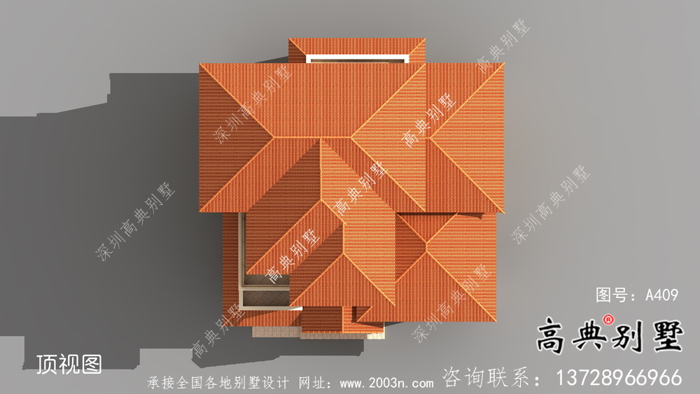 一套農村復式三層歐式別墅設計圖紙