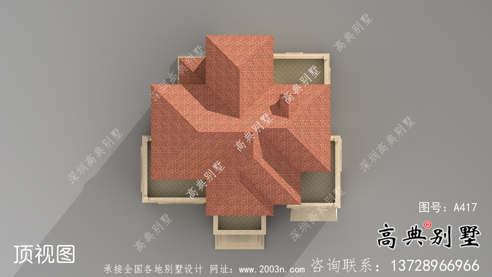 三層高檔大氣歐式鄉(xiāng)村別墅設計圖及效果圖紙