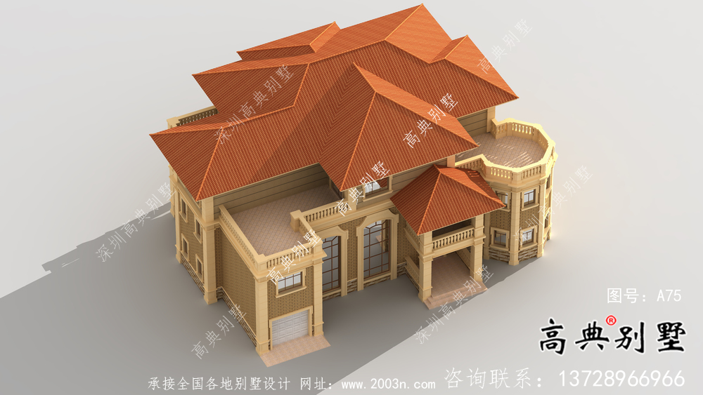 農村舒適歐式風格三層別墅設計圖
