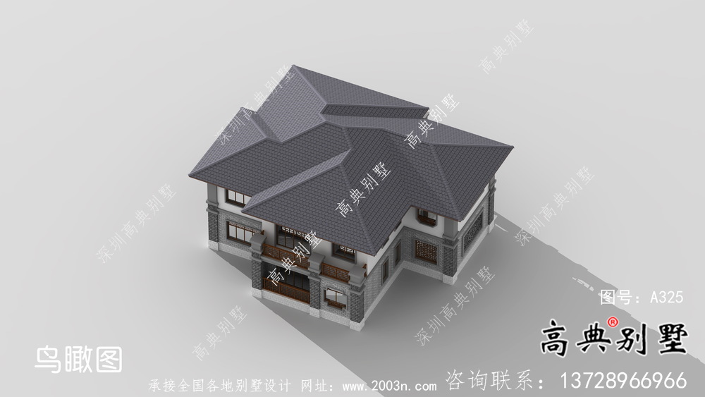 溫暖舒服兩層城鎮別墅計劃方案圖（含設計效果圖）