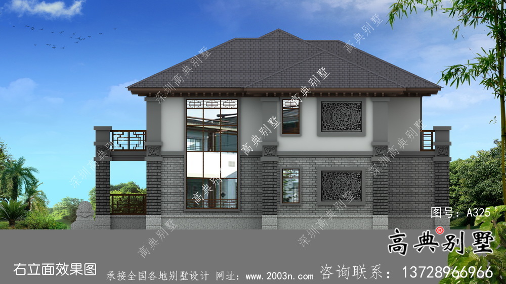 溫暖舒服兩層城鎮別墅計劃方案圖（含設計效果圖）