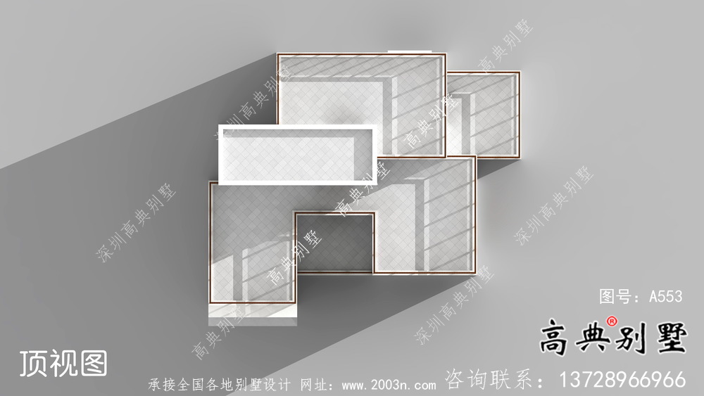 現代簡約風四層別墅設計圖紙及平面設計圖