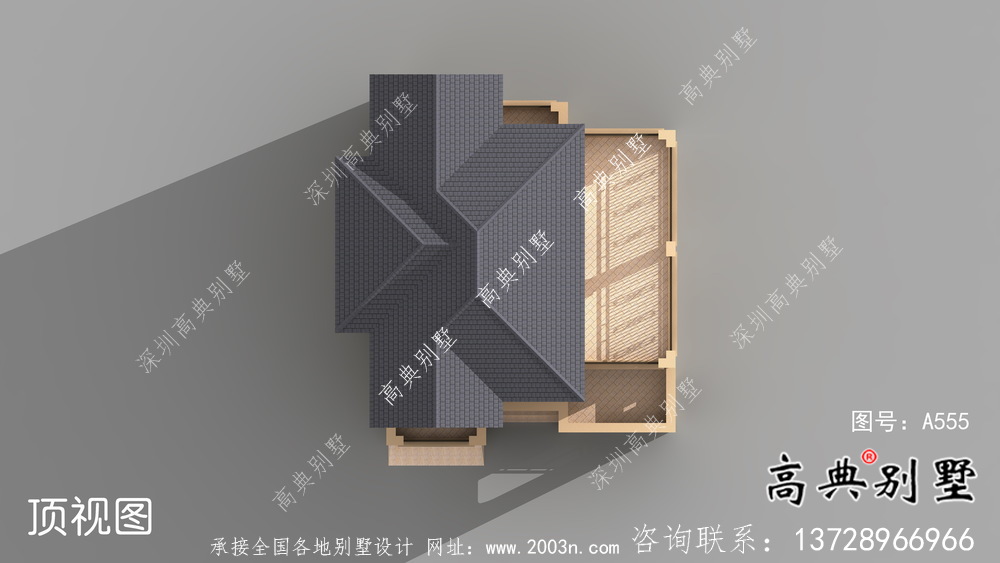 農村別致三層歐式別墅自建施工效果圖紙全套