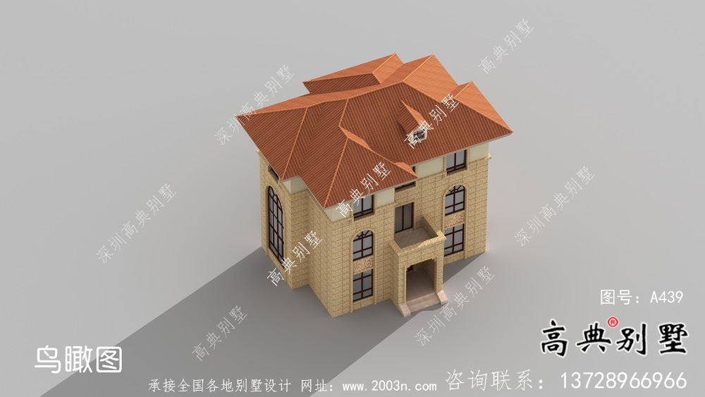 三層歐式風格獨棟別墅設計圖含構造圖