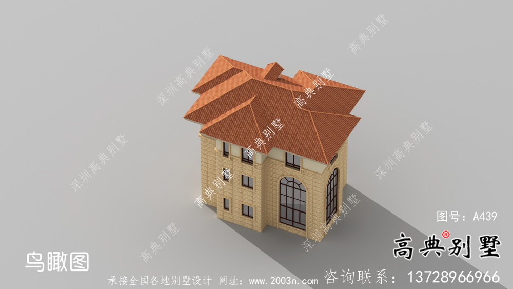 三層歐式風格獨棟別墅設計圖含構造圖