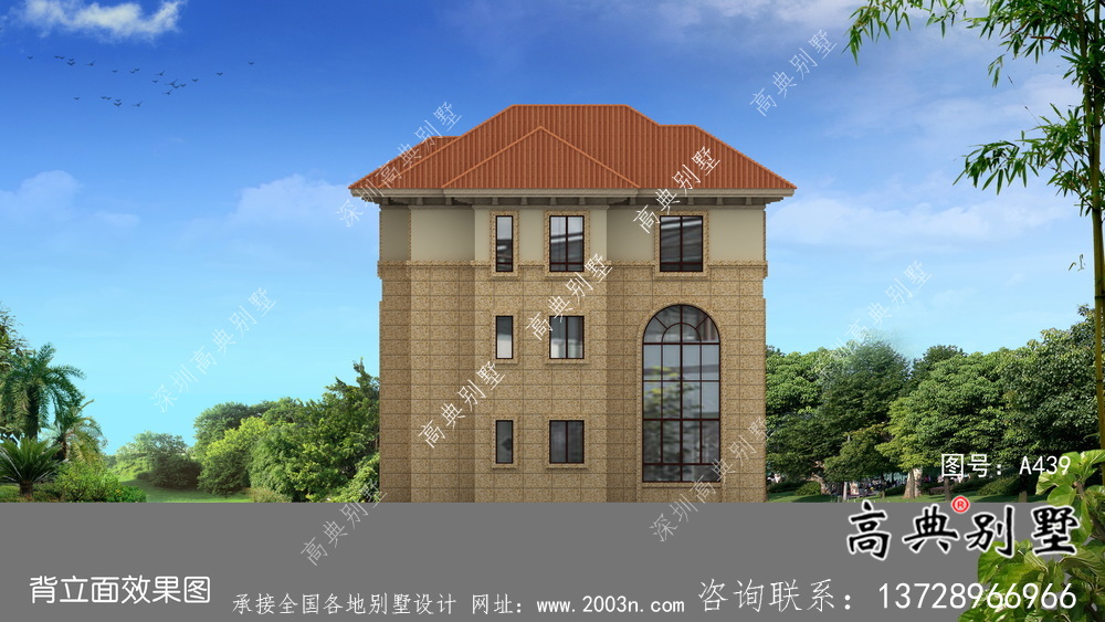 三層歐式風格獨棟別墅設計圖含構造圖