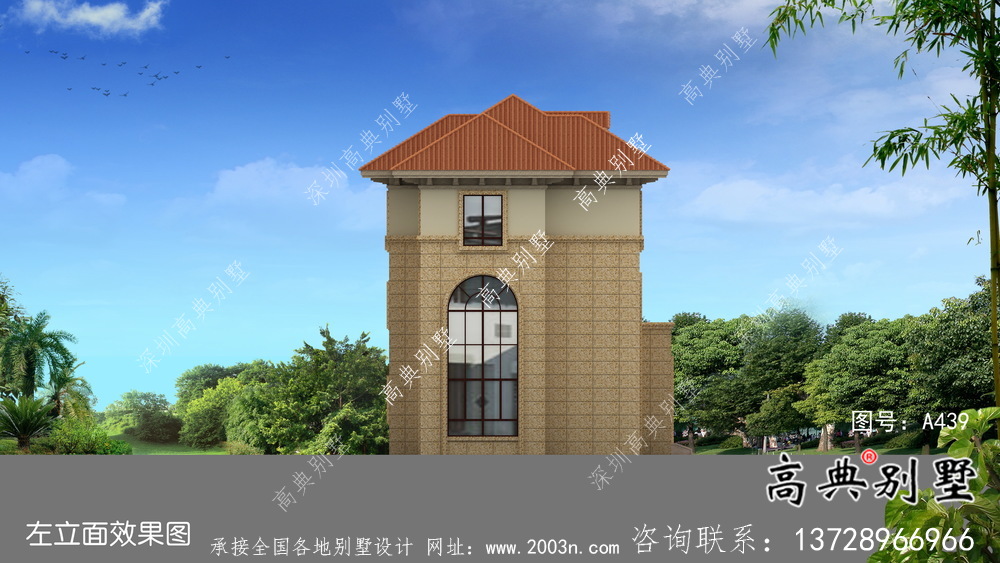 三層歐式風格獨棟別墅設計圖含構造圖