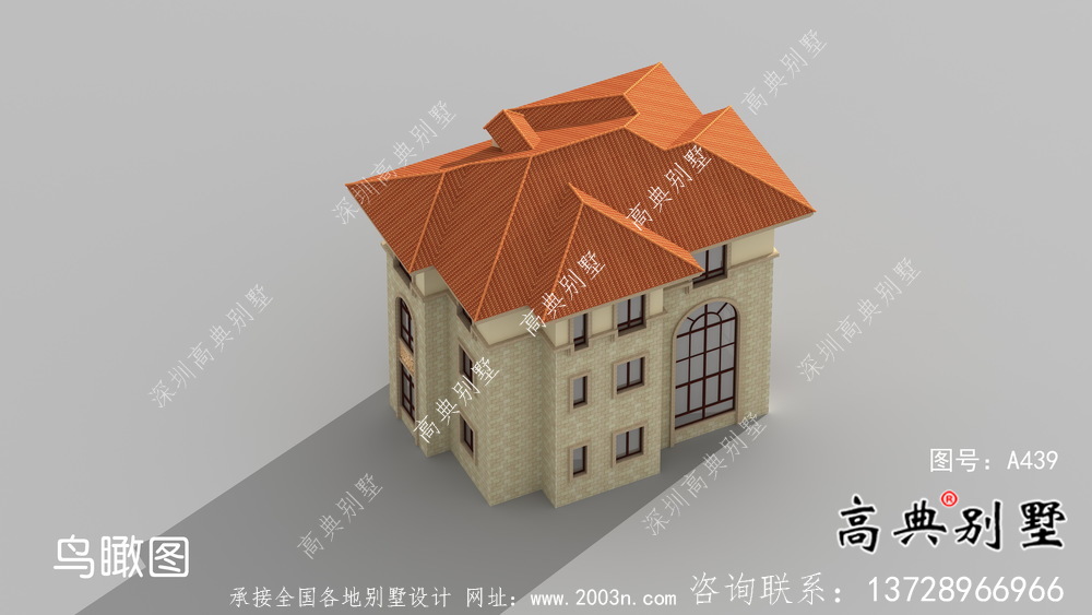 三層歐式風格獨棟別墅設計圖含構造圖