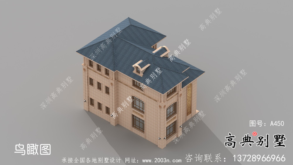 三層清爽帶陽(yáng)臺(tái)復(fù)式別墅房型效果圖