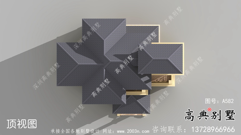 浪漫法式復式三層歐式別墅平面設計圖及效果圖