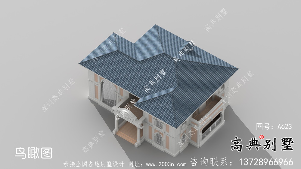 復式華麗二層歐式別墅平面設計圖紙
