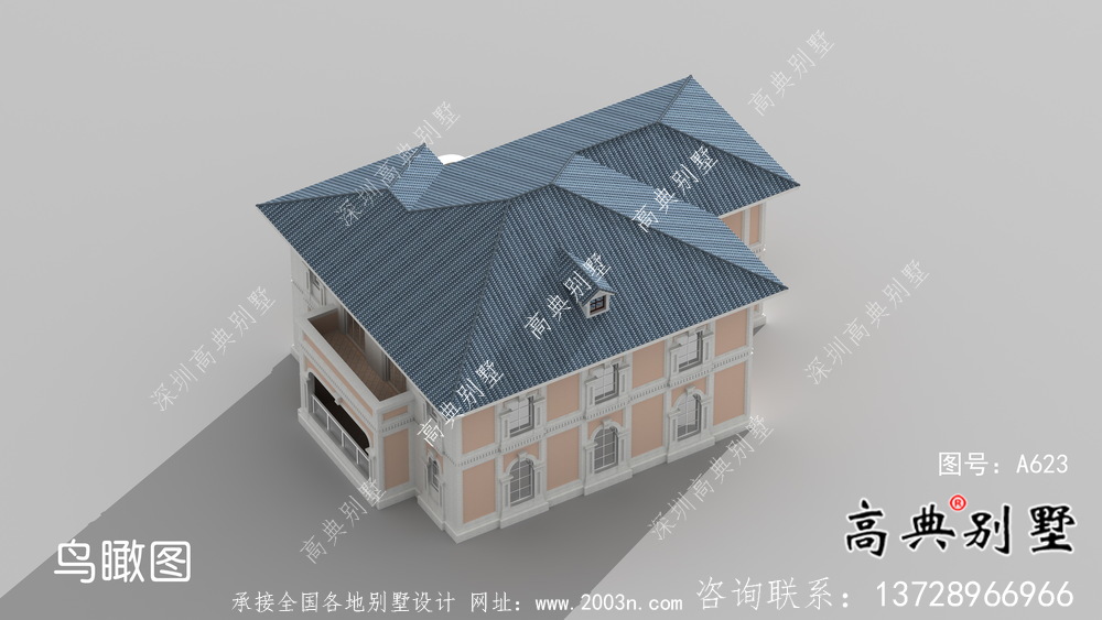 復式華麗二層歐式別墅平面設計圖紙