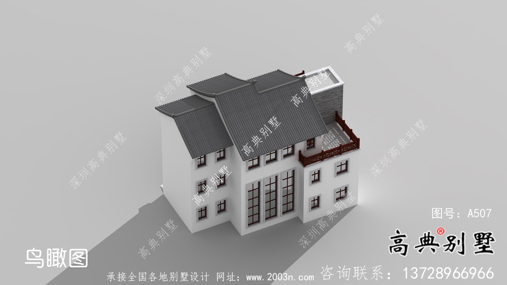 新中式簡約優雅三層別墅設計+結構圖