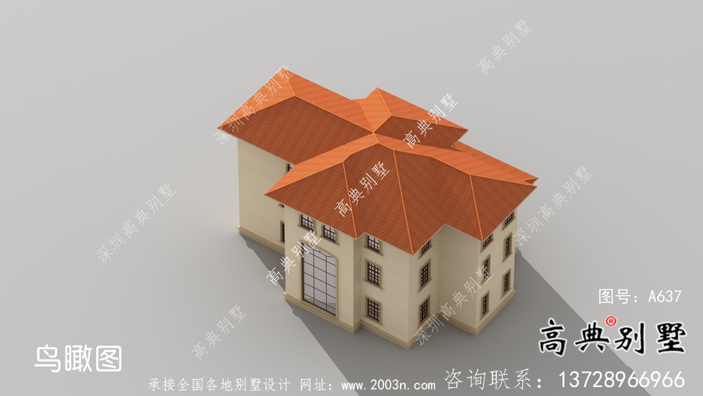三層別墅歐式獨特設計圖紙及效果圖