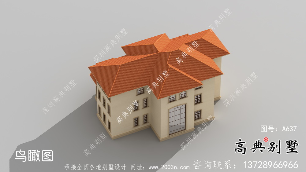 三層別墅歐式獨特設計圖紙及效果圖