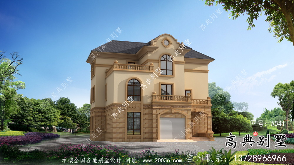 文雅整潔的新農村三層別墅建筑圖+結構圖
