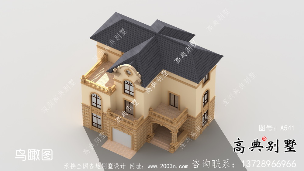 文雅整潔的新農村三層別墅建筑圖+結構圖