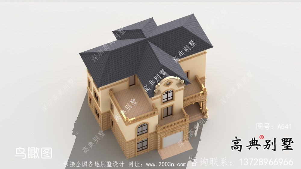 文雅整潔的新農村三層別墅建筑圖+結構圖