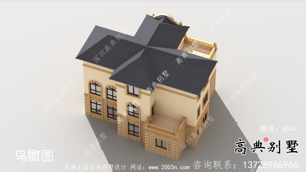 文雅整潔的新農村三層別墅建筑圖+結構圖