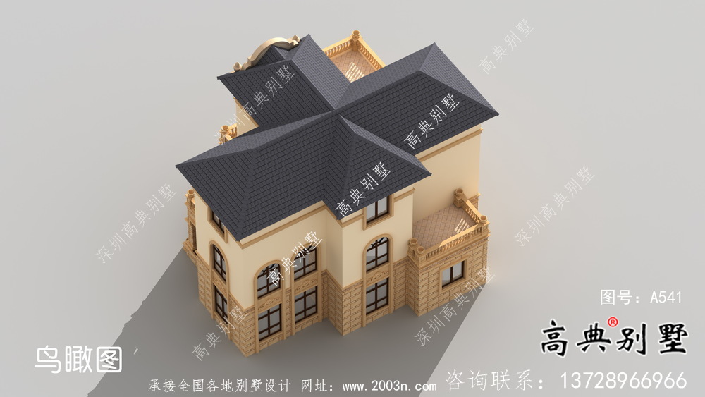 文雅整潔的新農村三層別墅建筑圖+結構圖
