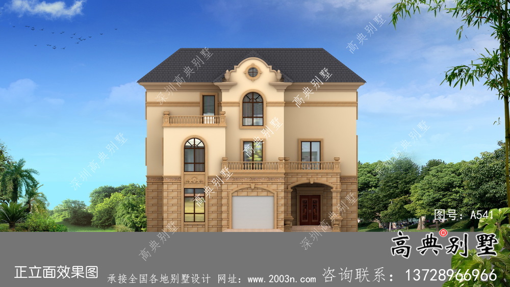 文雅整潔的新農村三層別墅建筑圖+結構圖