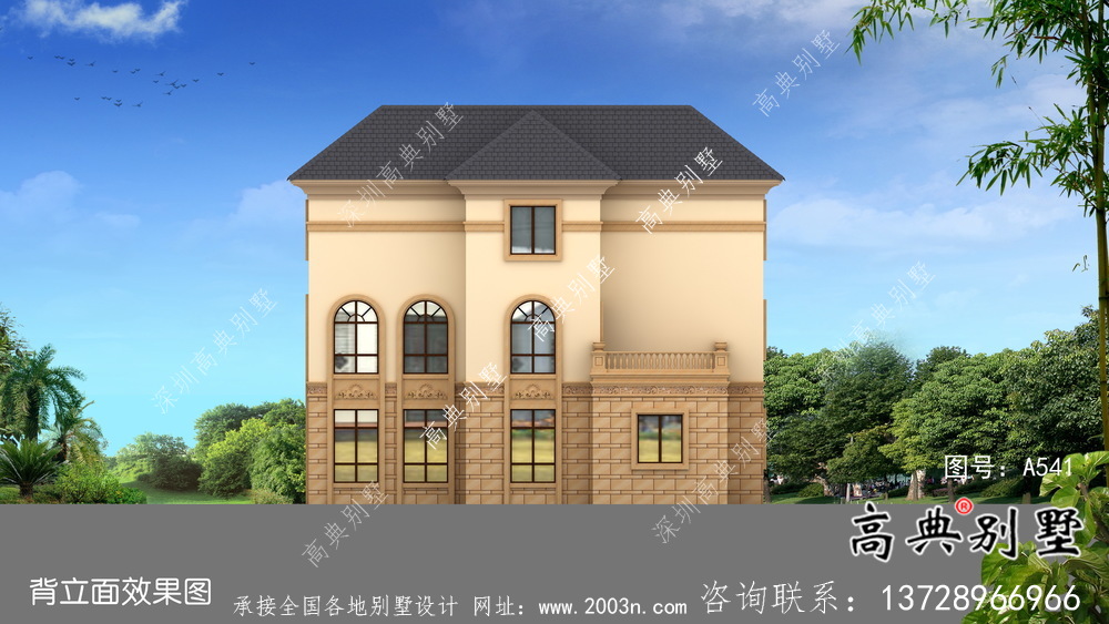 文雅整潔的新農村三層別墅建筑圖+結構圖