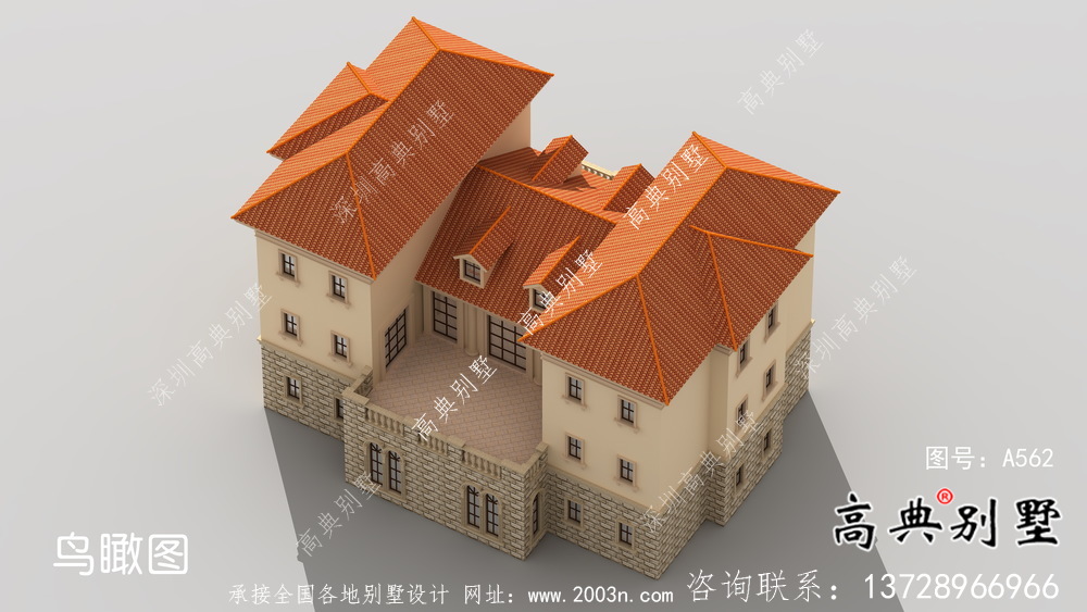 豪華框架結(jié)構(gòu)三層歐式風(fēng)格別墅設(shè)計(jì)