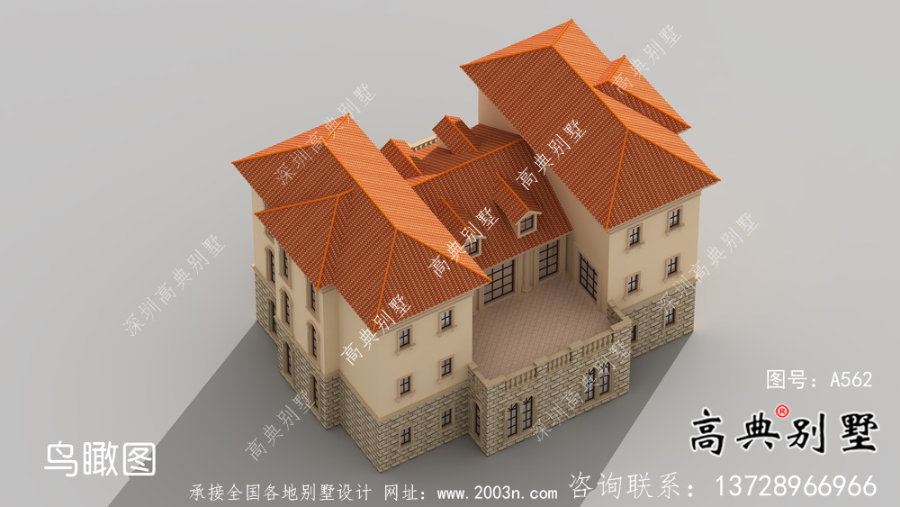 豪華框架結(jié)構(gòu)三層歐式風(fēng)格別墅設(shè)計(jì)