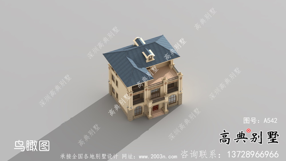大方得體的農村三層別墅建筑圖+結構圖