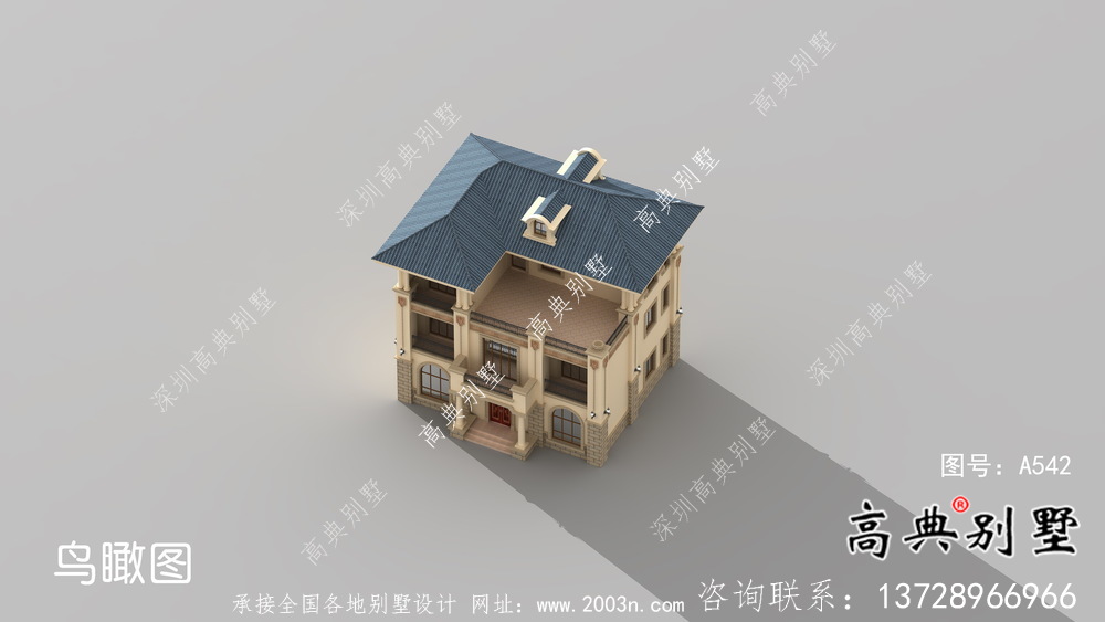 大方得體的農村三層別墅建筑圖+結構圖