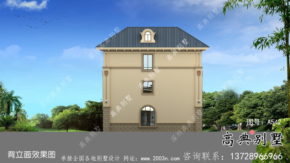 大方得體的農村三層別墅建筑圖+結構圖
