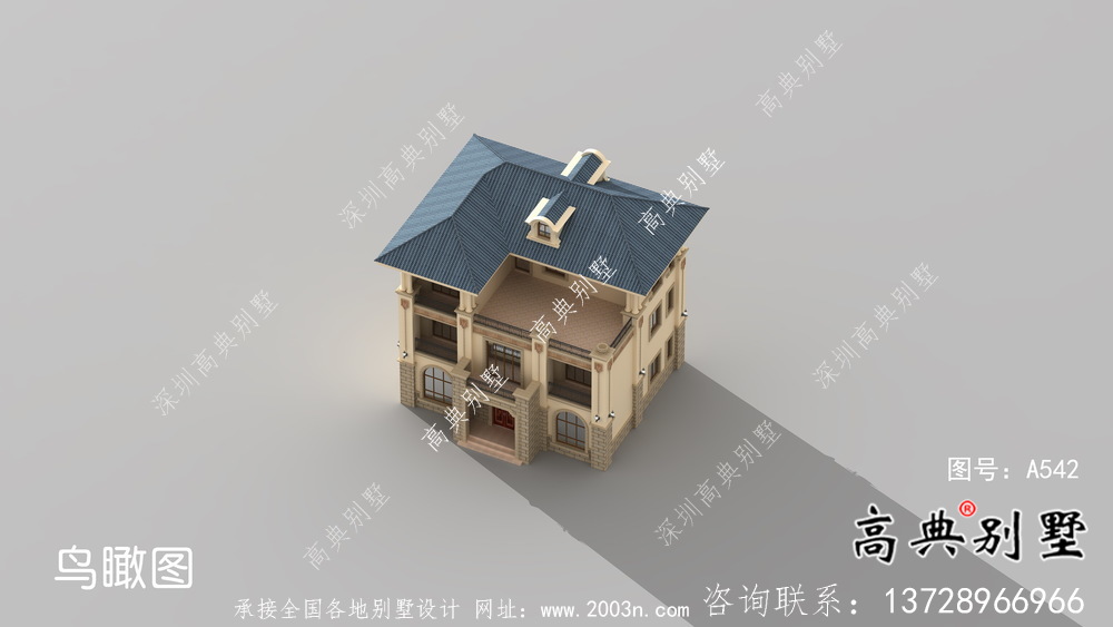 大方得體的農村三層別墅建筑圖+結構圖