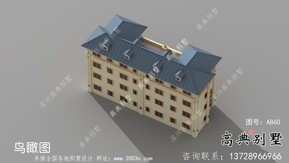 意大利風格雙拼四層新農村別墅設計套圖