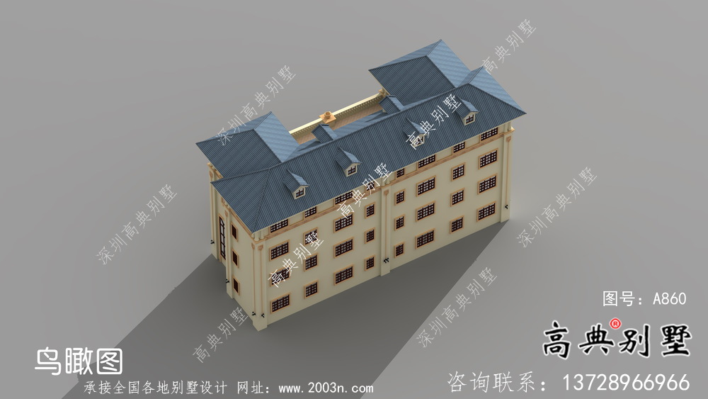 意大利風格雙拼四層新農村別墅設計套圖
