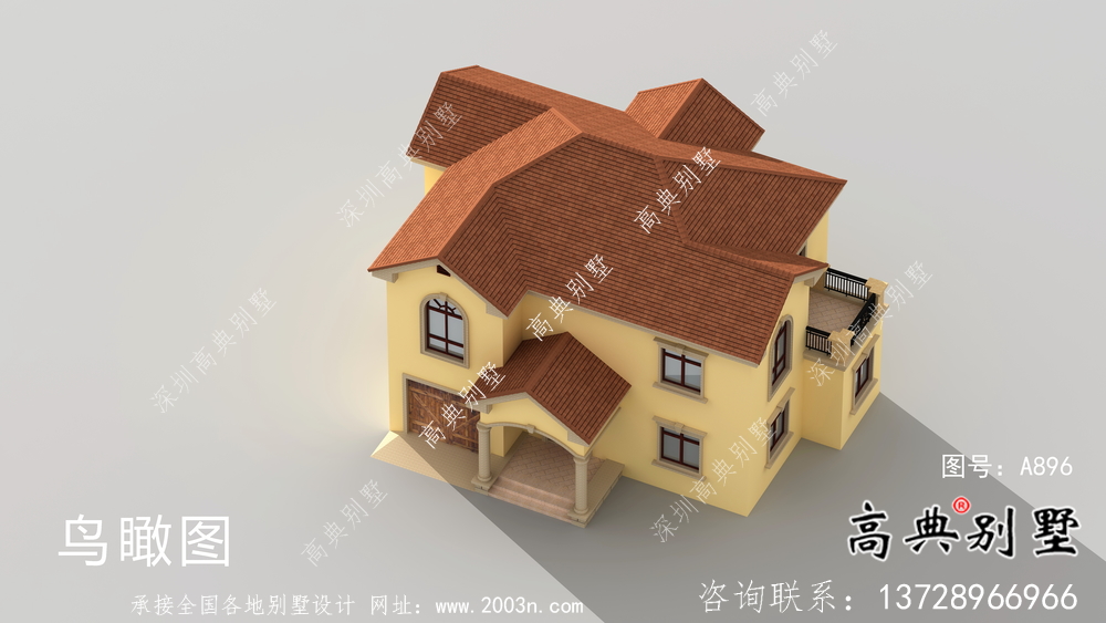 歐式田園風(fēng)二層別墅平面設(shè)計(jì)圖紙
