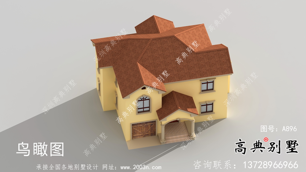 歐式田園風(fēng)二層別墅平面設(shè)計(jì)圖紙