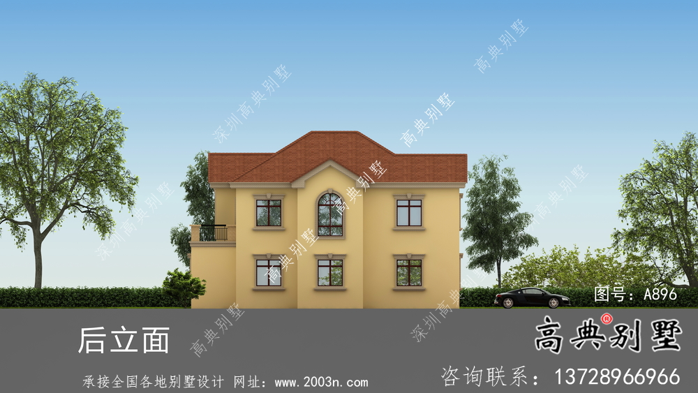 歐式田園風(fēng)二層別墅平面設(shè)計(jì)圖紙