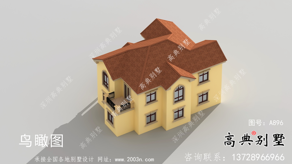 歐式田園風(fēng)二層別墅平面設(shè)計(jì)圖紙