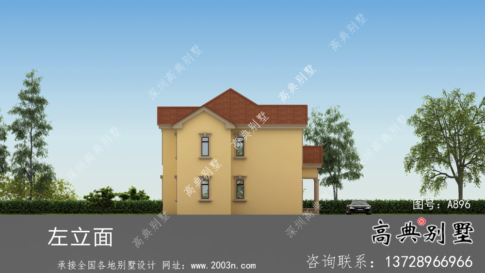 歐式田園風(fēng)二層別墅平面設(shè)計(jì)圖紙
